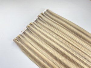 Extensiones de Cabello Humano Brasileño de Doble Cara, Liso y Sedoso, con Aspecto Natural, 100% de Alta Calidad, con Cinta Adhesiva Ombre - Product Image 4