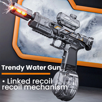 Pistolet à eau électrique avec mécanisme de recul, flash inductif, grande capacité, jouet d'extérieur pour l'été