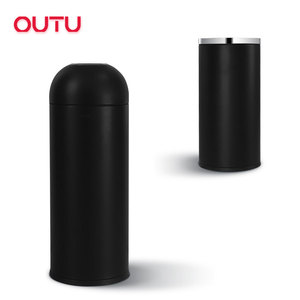 Poubelle d'intérieur en métal pour bureau, corbeille avec poussière, pour la vente - Product Image 1