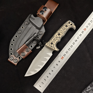 Couteau à lame fixe MBB M8 en acier DC53 robuste, manche G10, lame pleine longueur, couteau <span class=keywords><strong>de</strong></span> survie et <span class=keywords><strong>de</strong></span> chasse avec étui Kydex, allume-feu, OEM - Product Image 6