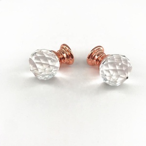 Sang Trọng Trang Chủ Phần Cứng Đơn Giản Phong Cách Châu Âu Glass Pha Lê Rose Gold Đồng Tủ Xử Lý Tủ Quần Áo Tay Nắm Cửa - Product Image 4