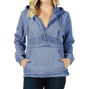 Sudadera con Capucha Tejida para Mujer, Diseño ODM, Transpirable, Informal, Manga Larga, con Logotipo Frontal - Product Image 1