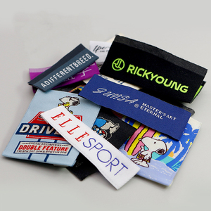 Wholesale Custom Woven Label Manufacturer OEM Brand <b>Logo</b> Tag Sew On - Product Image 5