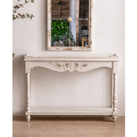 Vente en gros rétro blanc pays français Design européen Console en bois Antique Table pour salon entrée couloir