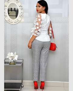 S-4XL Grande SizeSweet Elegante Delle Donne Della <span class=keywords><strong>Camicia</strong></span> Streetwear Bow Tie Casual Signore Della <span class=keywords><strong>Camicia</strong></span> Della Bolla Del Manicotto Della Lanterna Top Partito Camicetta da Donna Top - Product Image 4