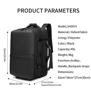 Sac à Dos de Voyage Multifonctionnel <span class=keywords><strong>pour</strong></span> Hommes Grande Capacité Étanche avec USB et Sangle Invisible <span class=keywords><strong>pour</strong></span> les Affaires et les Trajets Quotidiens - Product Image 3
