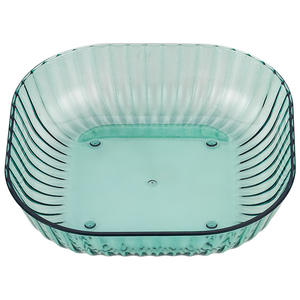 Ensemble de 10 assiettes à dessert en plastique transparent pour fruits, collations, rangement domestique et cuisine, style simple - Product Image 3