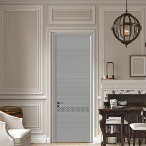 Style minimaliste populaire solide balançoire ouverture portes intérieures en chêne avec lignes de sculpture noires portes intérieures de haute qualité pour <span class=keywords><strong>bloc</strong></span> - Product Image 1