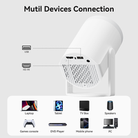 Mini projecteur JUNUO Turn 1, 200 lumens ANSI, 720P, 1+8 Go, Android 14, portable pour usage domestique, haut-parleurs intégrés, prise en charge 4K