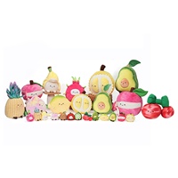 Pendentif en peluche Wisen en forme de fruit ou de plante, en polyester, avec expression mignonne, cadeau d'anniversaire