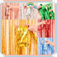 Rideau métallique brillant pour la Saint-Valentin 1x2m, décoration de fond de porte ou murale pour anniversaire, mariage, événement, fête