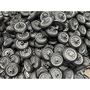 Rueda giratoria para PC de 18 cm, tamaño estándar, banda de rodadura firme, resistente al desgaste, para contenedor de basura exterior - Product Image 3