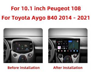 Lecteur de voiture 8core Android Auto écran haute résolution Audio stéréo Auto électronique <span class=keywords><strong>autoradio</strong></span> pour <span class=keywords><strong>Toyota</strong></span> <span class=keywords><strong>Aygo</strong></span> B40 2014-2021 - Product Image 2