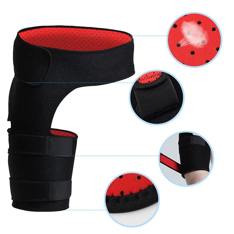 Hip Brace Thigh Compression Brace Unisex Sports Protection Strap Leg and Waist Wrap for Men and Women