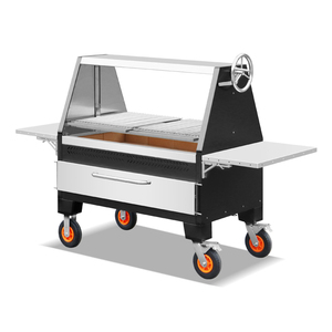 Parrilla Argentina Doble Santa María de Titanio Negro, Parrilla de Carbón de Acero Inoxidable para Exteriores, para Acampar - Product Image 1