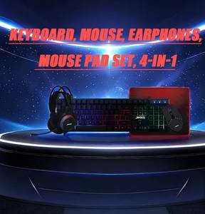 Wholesale Hot Selling 104 Keys USB Wired Gaming <strong>Keyboard</strong> <strong>Mouse</strong> Headset &amp; <strong>Mouse</strong> Pad Combination LED Backlit &amp; Waterproof Features - Product Image 2