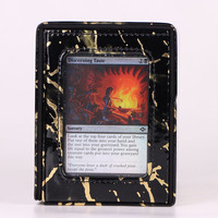 Boîte de rangement pour cartes à collectionner en cuir PU, pour 100 cartes Magic à double pochette, personnalisable OEM