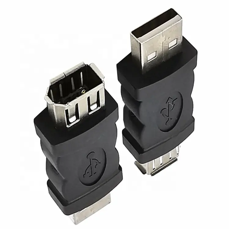 Firewire 6 pinos 1394 fêmea para 2.0 USB um adaptador macho Plug