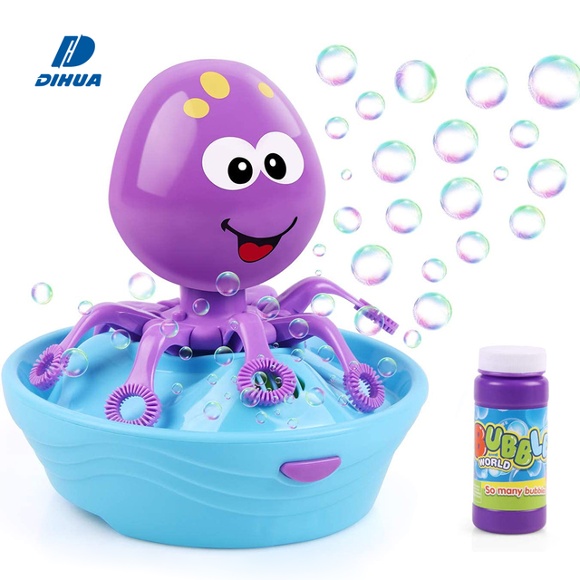 Octopus Bubble Machine Maker with Refill Solutions Bubble Blowing for Fun Summer Outdoor Party Favor for Kids