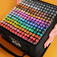 Ensemble de 24 à 262 marqueurs à alcool à double tête colorés, stylo à pointe double, marqueurs à alcool colorés, ensemble de marqueurs à croquis