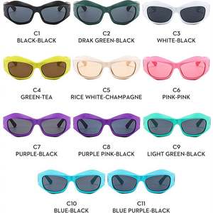 Gafas de Sol Futuristas de Moda con Logotipo Personalizado, Gafas de Sol Punk de Ojo de Gato Extra Grandes Y2K para Mujer y Hombre - Product Image 6