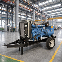 Générateur diesel mobile de type remorque, générateur diesel 20kw 30kw 50kw 80kw 100kw 500kw, prix bas à vendre