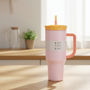 Borraccia Termica da 40oz con Manico e Coperchio a Doppio Beccuccio, Rivestimento Opaco Estetico, Isolamento Sottovuoto, Ideale per un Stile di Vita Virale sui Social Media - Product Image 5