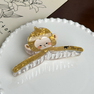 Fanyue 11CM Fermagli per Capelli in Plastica Acrilica a Forma di Animali Cartoon, Cani, Panda, Scimmie, Moda 2024 - Product Image 6