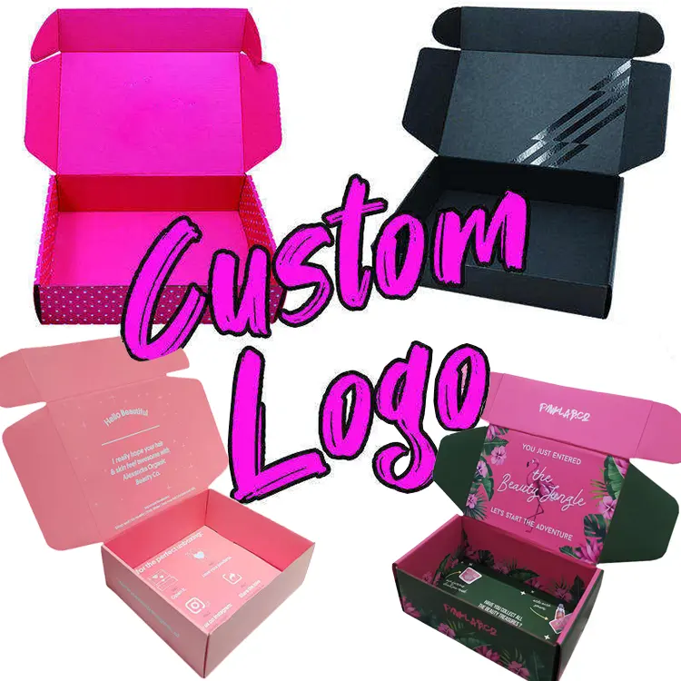 एच एस लक्जरी नि: शुल्क नमूने नि: शुल्क डिजाइन रंग लोगो विग बाल एक्सटेंशन बॉक्स पैकेजिंग कस्टम लोगो