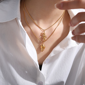 Colgante de Acero Inoxidable con Diseño de Vida Marina, Chapado en Oro, Formas Variadas, para Fabricación de Collares, Accesorios de Joyería DIY - Product Image 4