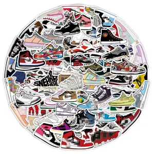 100 fogli/borsa, nessuna ripetizione, adesivo per bagagli notebook skateboard sneaker impermeabile in vinile