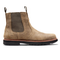 Bottes Chelsea basses résistantes à l'usure pour hommes, décontractées, en similicuir noir, avec fermeture éclair, chaussures habillées d'hiver