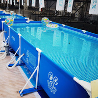 INTEX 260*160cm Rechteckiger oberirdischer Schwimmbad rahmen 65cm PVC Sommer wasser Piscina mit Metallrahmen