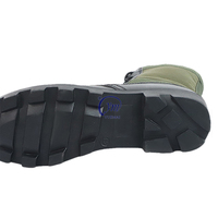 Bottes tactiques imperméables en cuir de vache véritable pour hommes