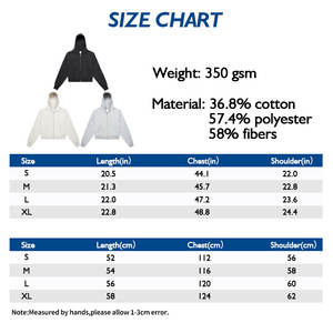 Cross-Border 350G Sudadera corta Boxy Cleanfit Streetwear - Product Image 5