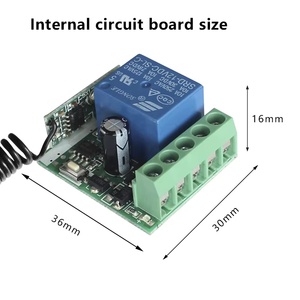 Điện áp rộng 12V không dây duy nhất từ xa chuyển đổi động cơ cửa nhà thông minh dẫn kiểm soát ánh sáng với thời gian chậm trễ - Product Image 2