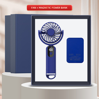 Ventilateur de poche rechargeable mini, portable, haute capacité 5000 mAh, avec batterie externe intégrée, coffret cadeau pour cadeaux d'entreprise et activités de plein air