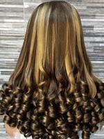 Peluca de Cabello Remy Vietnamita Premium 5x5 sin Pegamento, Lacia y con Volumen, de 18-22 Pulgadas, Tejida Semimanual con Encaje Transparente