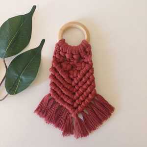 Cuerda de algodón ecológica, ganchillo, macramé, <span class=keywords><strong>mordedor</strong></span> para bebé, cadena para chupete de ganchillo - Product Image 2