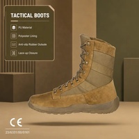 Bottes tactiques pour hommes couleur kaki, semelle en caoutchouc respirante, antidérapante, durable, bottes de désert pour l'entraînement en plein air