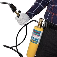 Torche de brasage à allumage automatique de type tuyau LV-CA, torche de soudage au propane MAPP à filetage CGA600 pour la réparation des tubes de cuivre de climatiseur