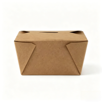 Boîte alimentaire en papier kraft brun recyclable pour gâteaux et sandwichs, emballage alimentaire personnalisé, vente en gros