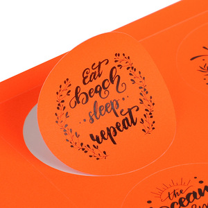 Custom Fluorescent Round Stickers PVC Self Adhesive Labels For Journals And Decorative Use - Product Image 1