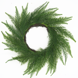 Couronne de noël en plein air, anneau de bougie avec aiguille de pin et cône de baies - Product Image 2