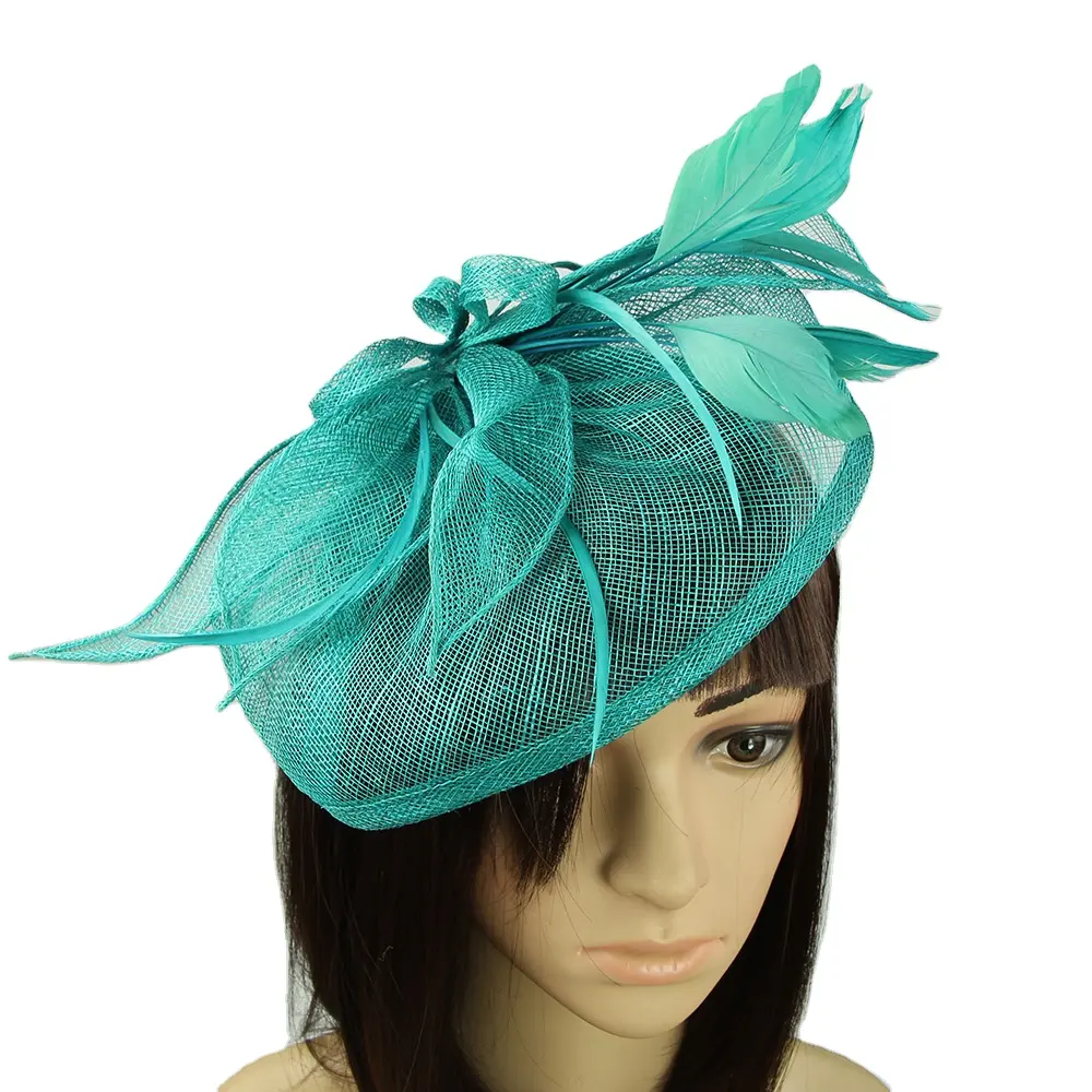 Topi Pesta Wanita Sinamay Kualitas Tinggi Sinamay Lady Topi Gereja Sinamay Fascinator