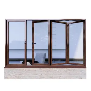 2023 nuovo stile francese isolamento acustico isolamento termico villa balcone finestre pieghevoli in alluminio