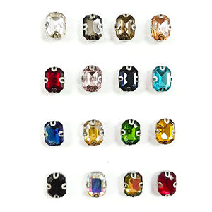 13*18 طويلة مستطيلية مدببة أسفل الزجاج خياطة على الاكسسوارات Flatback 3D فضفاضة أحجار الراين ديي الملابس - Product Image 2