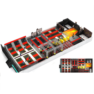 Equipo de Parque de Trampolines al Aire Libre para Niños, Muro de Escalada, Juegos de Baloncesto, Cama Elástica, Red Protectora de PVC para Niñas - Product Image 4