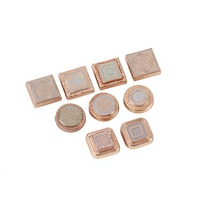 Boutons à pression de luxe en alliage de zinc plaqué or pour thobe et dishdasha pour hommes, design arabe carré personnalisé
