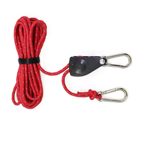 Corde à cliquet en nylon/polyester camouflage de 1/4 pouce avec fil réfléchissant pour support de tente, alpinisme, boucle (toutes saisons)